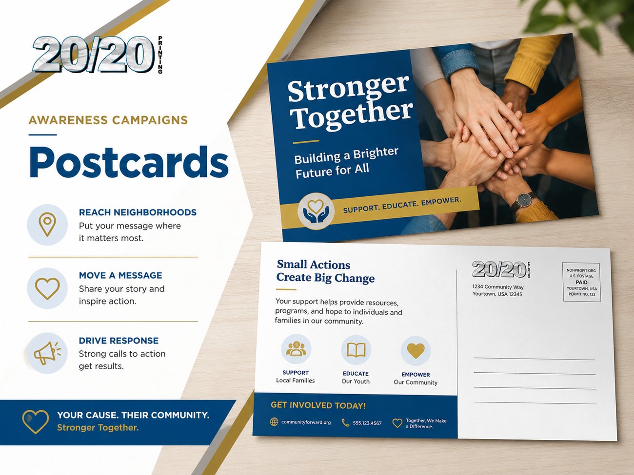 Digital print sample: Postcards for Awareness Campaigns