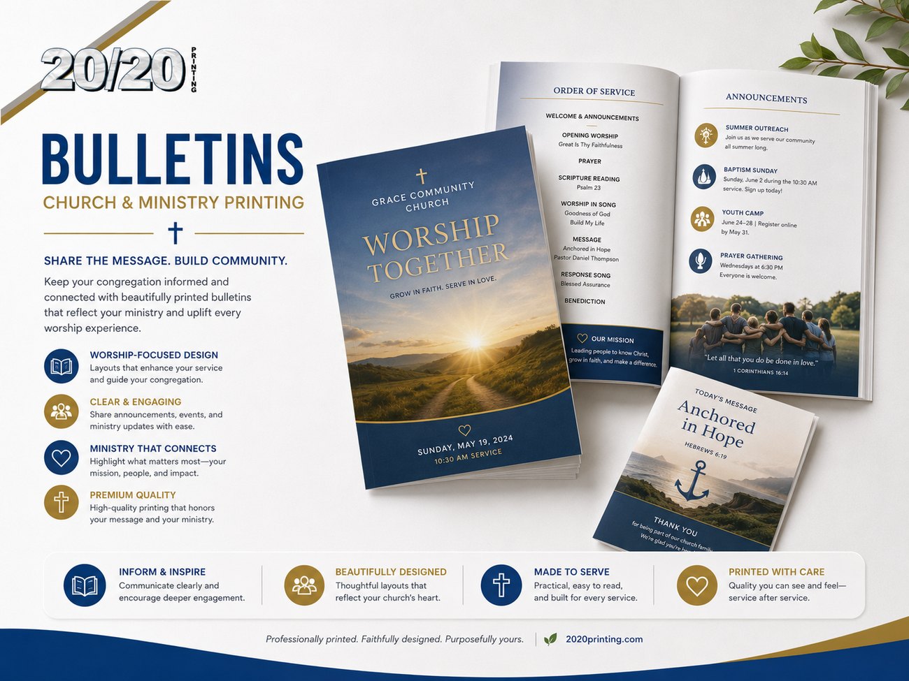 Digital print sample: Bulletins for Church & Ministry Printing