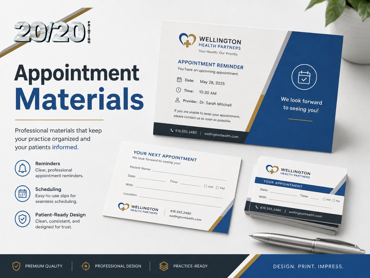 Digital print sample: Appointment Materials for Medical & Healthcare