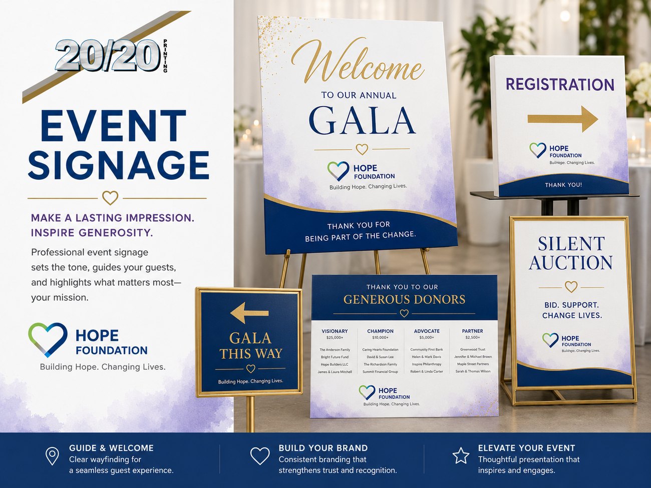 Digital print sample: Signage for Events & Galas