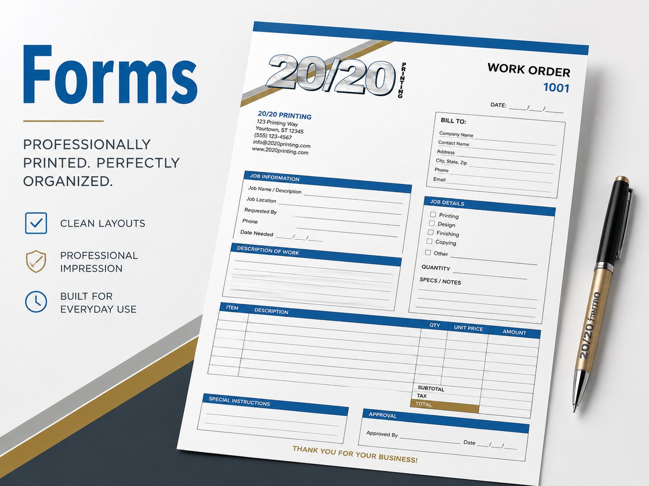 Digital print sample: Forms for Professional Offices