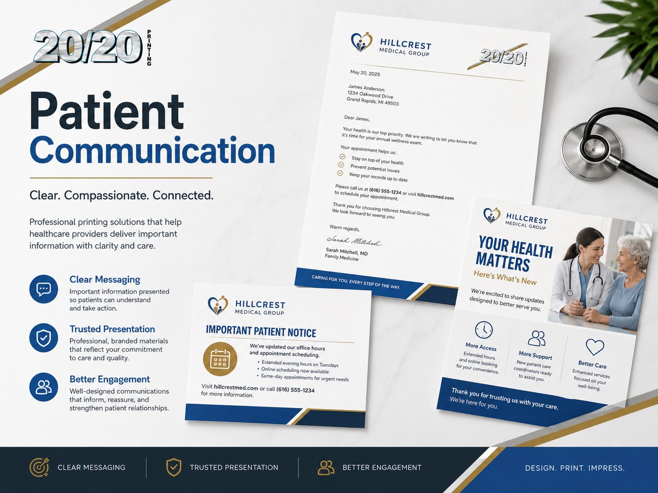 Digital print sample: Patient Communication for Medical & Healthcare