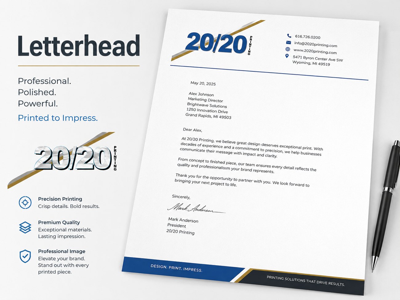 Digital print sample: Letterhead for Professional Offices