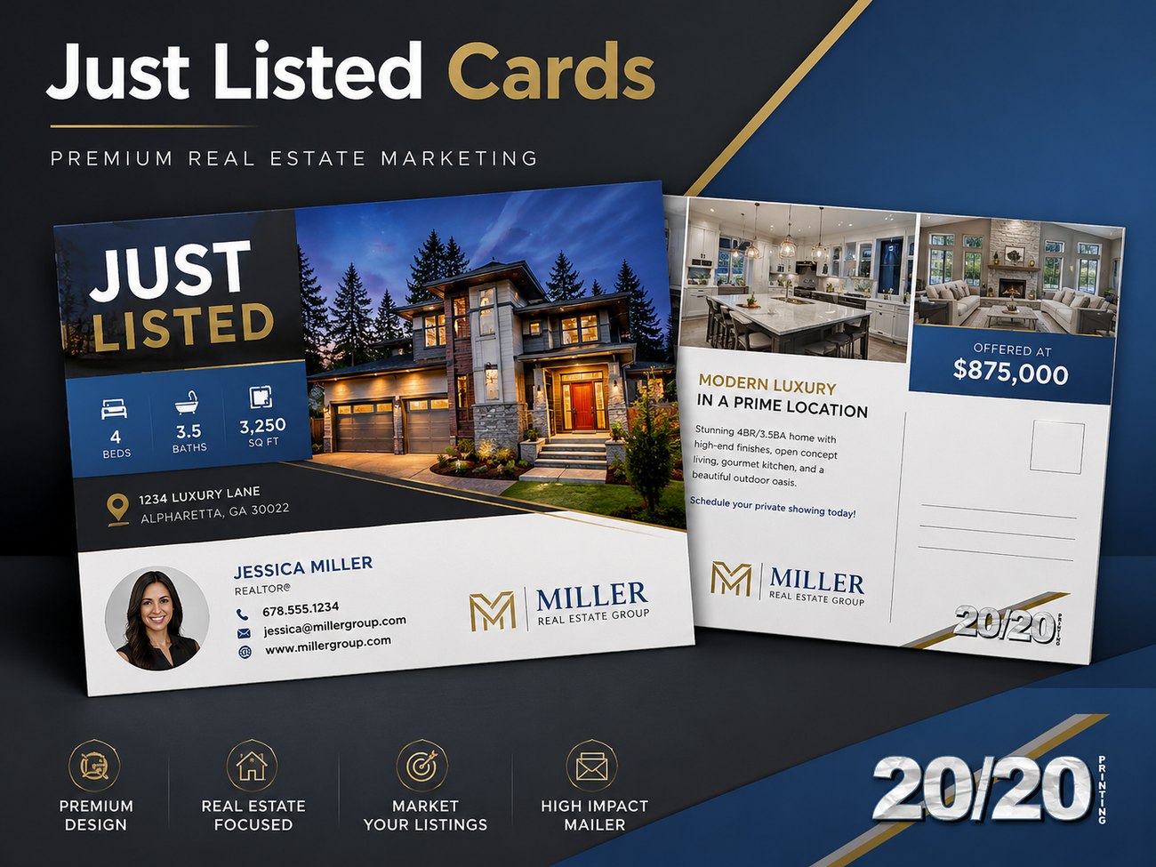 Digital print sample: Sold Cards for Real Estate & Property